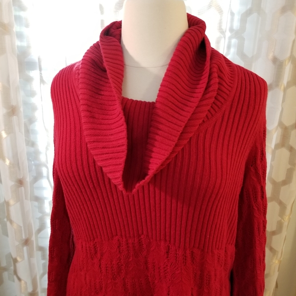 Style & Co. Cowl Neck Swing-Hem Sweater Plus Size - Picture 4 of 7